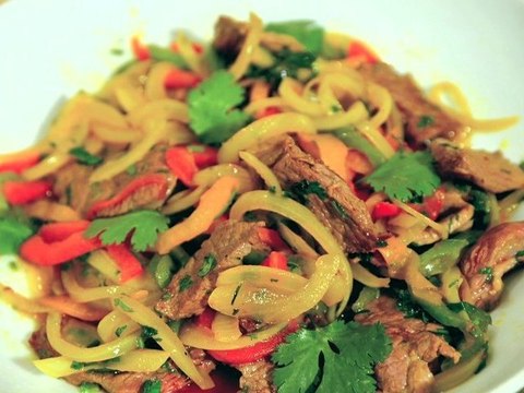 Wok d'agneau aux poivrons - 750 Grammes