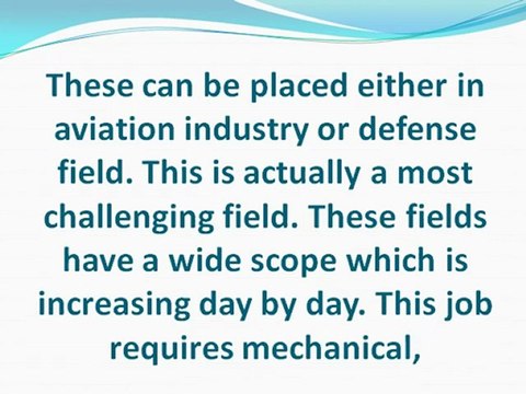 Aeronautical engineering with great scope