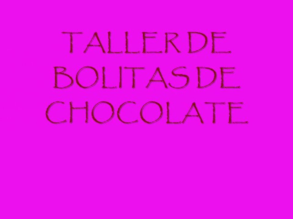 Taller de bolitas de chocolate