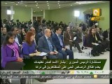مؤتمر صحفي لـ مستشارة بشار الأسد بشأن أحداث درعا