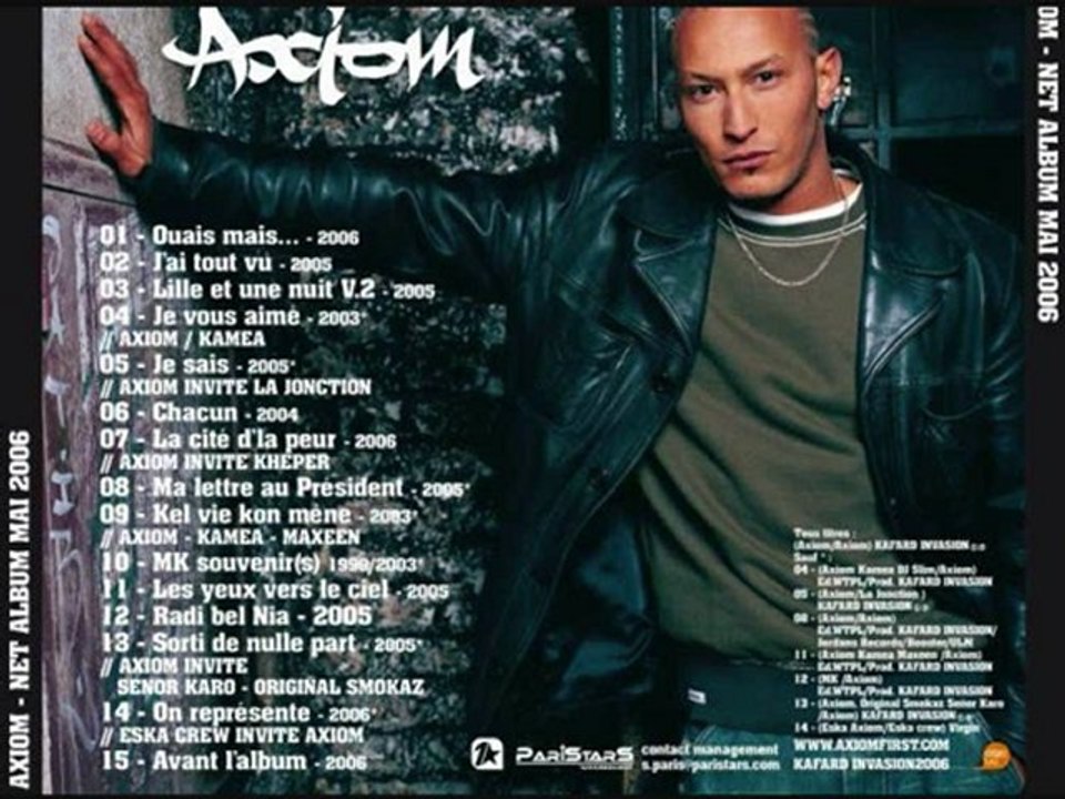 AXIOM "LILLE ET UNE NUIT V2 " NET ALBUM 2006