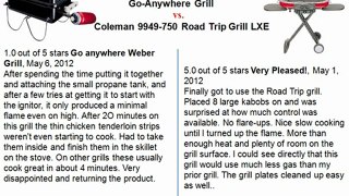 Weber 1520 Propane Gas Go-Anywhere Grill  vs. Coleman 9949-750 Road Trip Grill LXE