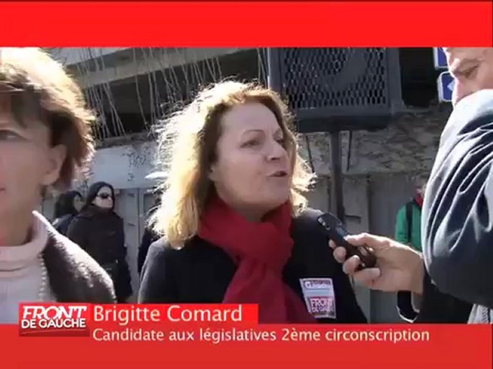 Brigitte Comard FDG candidate 2ème circo Gironde au CHU Pellegrin