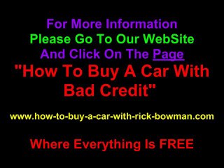 How To Buy A Car With Bad Credit 1