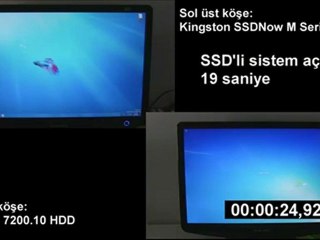 Klasik HDD ve SSD ile Windows 7 Açılış Hızı Karşılaştırma