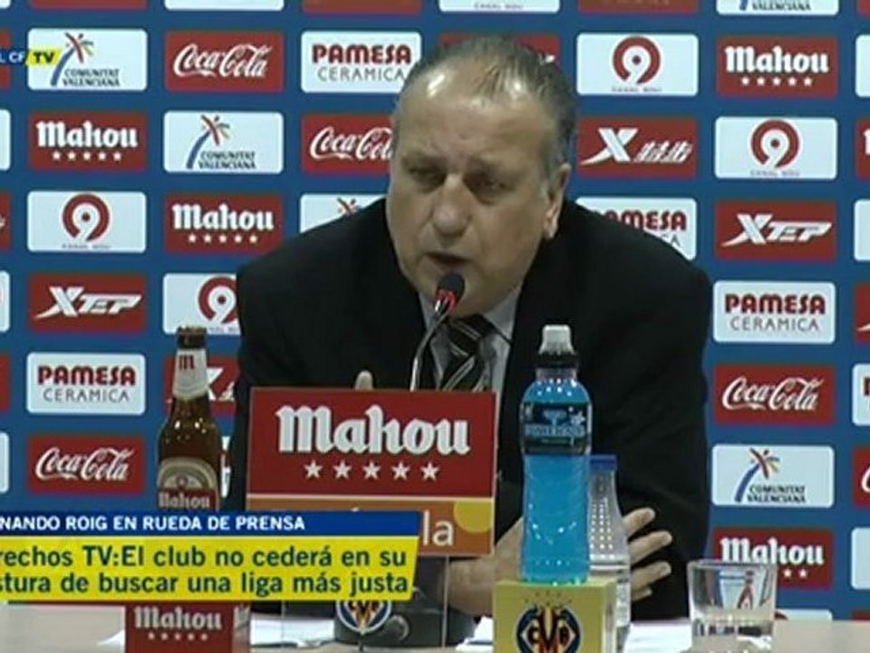 Rueda de prensa de Fernando Roig tras el descenso
