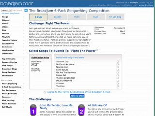 Broadjam 2012 6-Pack Songwriting Competition Challenge 3