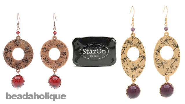 How to Use StazOn Ink and Rubber Stamps in Jewelry
