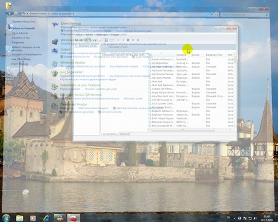Windows 7''teknoctrl'' Çalışmasını İstemediğiniz Hizmetleri Durdurmak