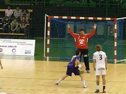 HBC Nantes - USAM Nimes - Lob sur penalty Valero Rivera