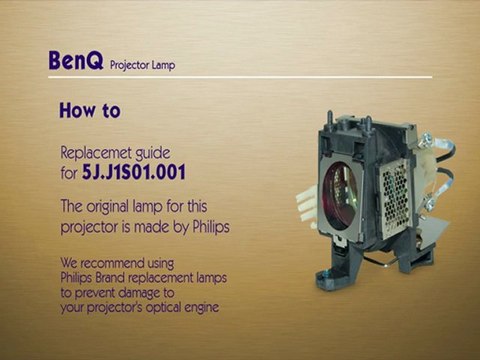 BenQ 5J.J1S01.001 Lamp Replacement Video Guide
