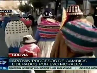 Marcha en respaldo al presidente Evo Morales