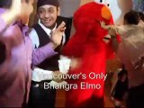 Elmo Mascot Bhangra Dancing at Indian Dhaliwal Banquet Hall Surrey BC Canada