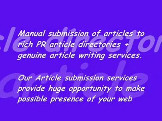 manual Article Submission Service