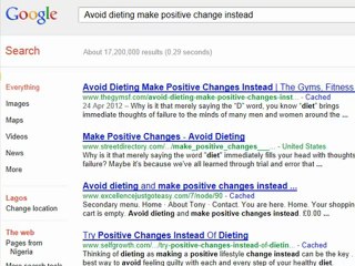 Avoid Dieting Make Positive Changes Instead