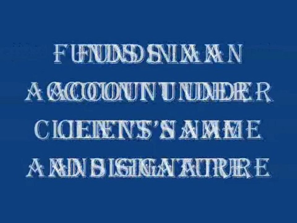 Proof Of Funds Cash Back Account