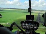 Approche/atterrissage en R44 à Fontenay Tresigny