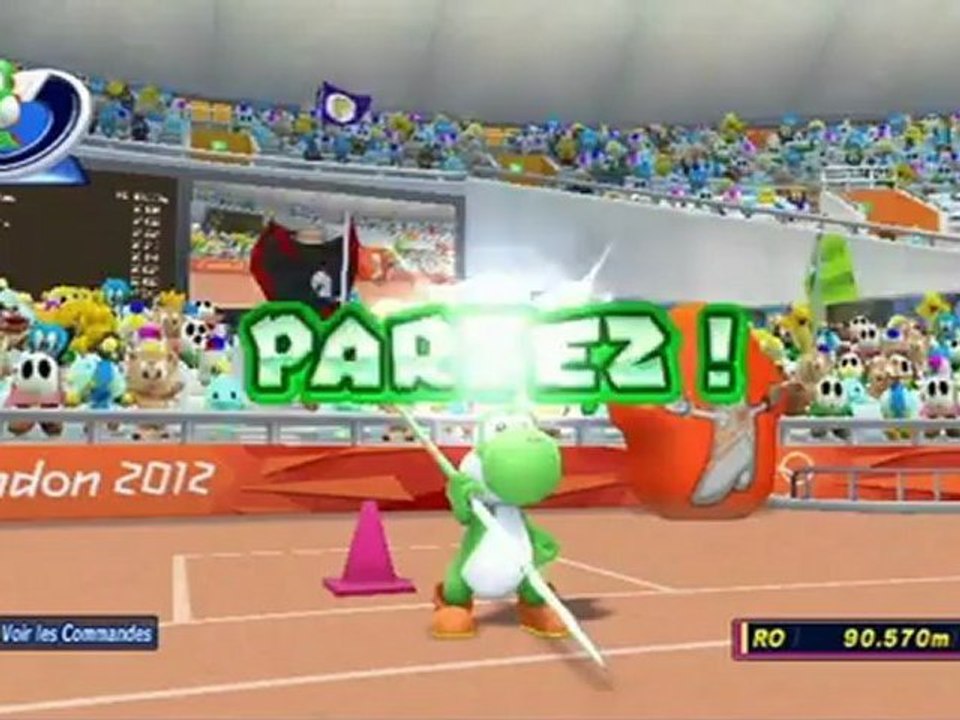 Mario et Sonic aux Jeux Olympiques de Londres 2012 - Lancer du Javelot