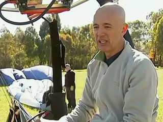 Man runs half-marathon mid-air in hot air balloon