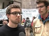La colère des étudiants en architecture (Clermont)