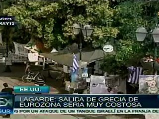 Lagarde: salida de Grecia de zona euro sería muy costosa