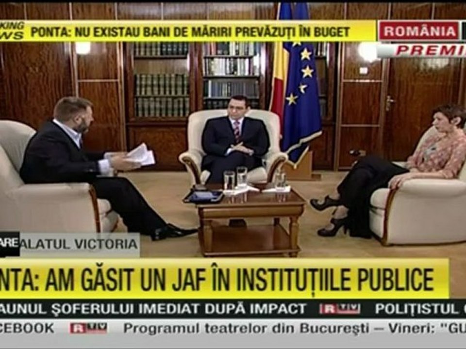 Victor Ponta(Prim Ministru Romaniei) - La RTV(17.Mai.20120) Video.(2)