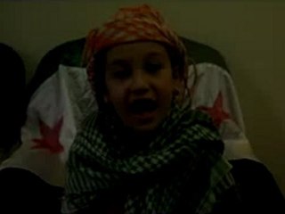 Syria فري برس  حمص طفلة حمصية من باب السباع تنشد بدنا نحكي  17 5 2012 Homs