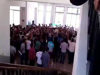 Syria فري برس حلب  مظاهرة كلية الهندسة المدنية   ليبك يا الله  17 5 2012 ج3 Aleppo
