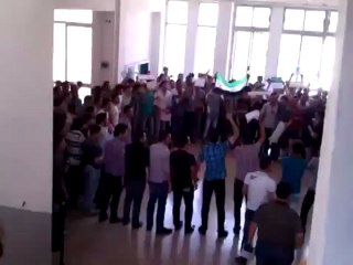 Syria فري برس حلب  مظاهرة كلية الهندسة المدنية   ليبك يا الله  17 5 2012 ج1 Aleppo