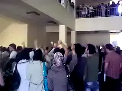 Syria فري برس اتحاد طلبة سوريا الاحرار حلب مظاهرة كلية معلوماتية 17 5 2012 ج1 Aleppo