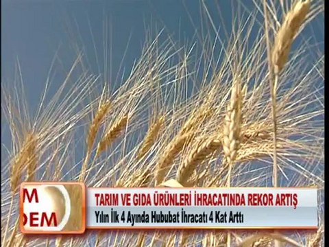 TARIM VE GIDA ÜRÜNLERİ İHRACATINDA REKOR ARTIŞ 17.5.2012