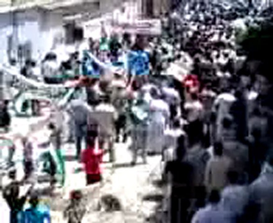 Syria فري برس حمــاة المحتلة حي الحميدية مظاهرة  ج ابطال جامعة حلب  2012 5 18 Hama