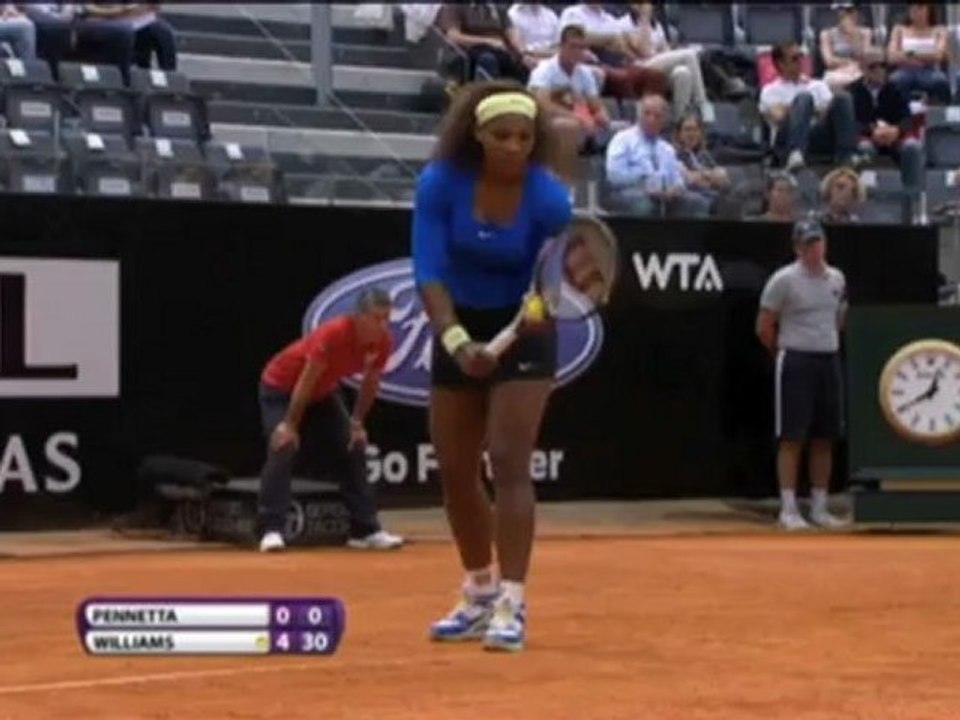 Rom: Pennetta gibt auf, Williams weiter