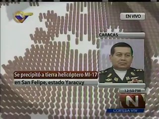 Se estrelló helicóptero militar en Yaracuy