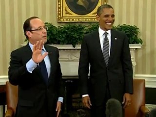 Obama welcomes Hollande to White House