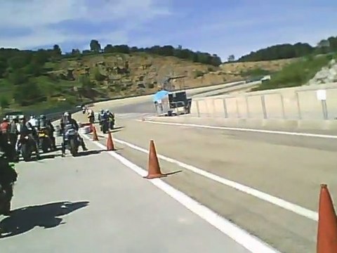 Roulage moto Ales MD-SF43 crash 350RDLC 14 Mai 2012