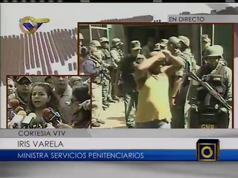 Ministra Iris Varela ofrece balance de desalojos