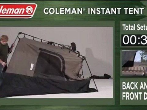 Video Coleman Instant 14- by 10- Foot 8- Person Two Room Tent