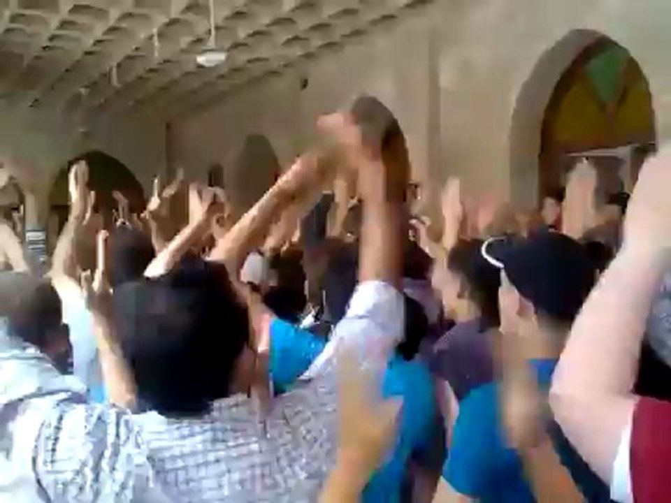 Syria فري برس حماة المحتلة مظاهرة احرار حي الكرامة في مسجد الشيخ سعيد الجابي 18 5 2012 Hama