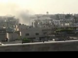 Syria فري برس حمص الرستن الفرن الألي  يستهدف بالصواريخ 18 5 2012 Homs
