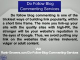 Dofollow Blog Commenting Services