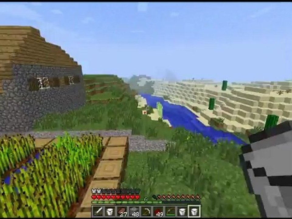 [Aventure]Survival Minecraft partie 6 : Bonjour village de pnj et au revoir golem ;)!!