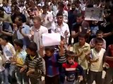 Syria فري برس ريف حلب رتيان مظاهرة حاشدة جمعة أبطال جامعة حلب  18 5 2012 Aleppo