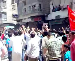 Syria فري برس حلب الشعار  اطلاق النار على المتظاهرين 18 5 2012 Aleppo