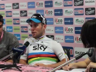 Cavendish after winning Giro stage 13