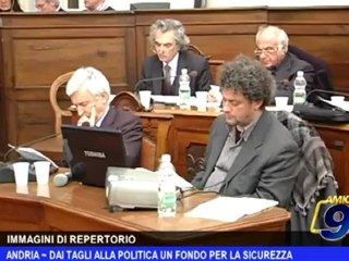 Andria | Dai tagli alla politica un fondo per la sicurezza