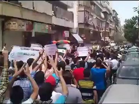 Syria فري برس حلب جامع بلال هام للإعلام جمعة أبطال الجامعة 18 5 2012 Aleppo