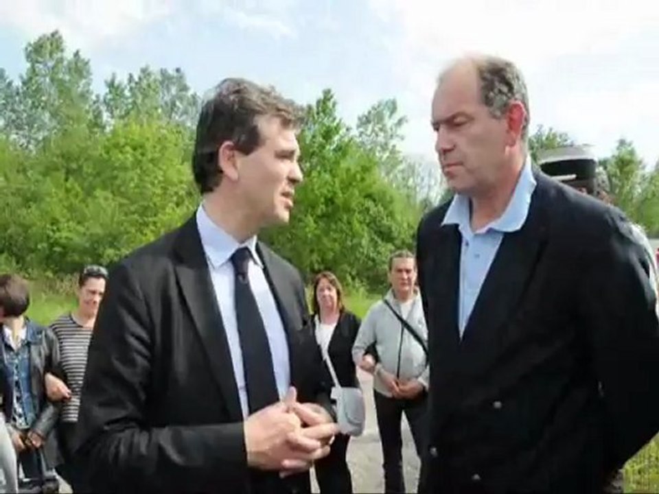 Arnaud Montebourg, ministre du redressement productif, au secours de Sicavyl à Montchanin (19/05/12/