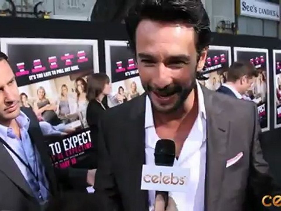 Rodrigo Santoro at the premiere of "What to Expect When You're Expecti