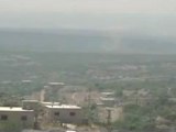 Syria فري برس  ادلب جبل الزاوية  حنتوتين   قصف  بالهاون  واطلاق نار كثيف  19 5 2012 Idlib